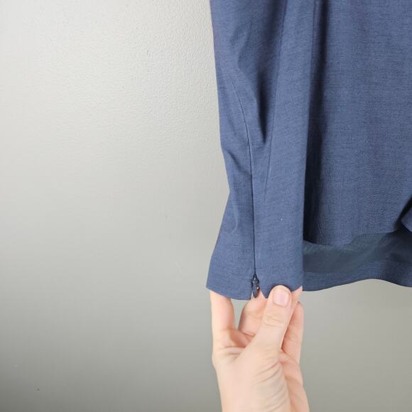 Vintage Ann Taylor Blue Corset Inspired Chic Minimalist Coastal Top Y2k Size 6 - Picture 6 of 8